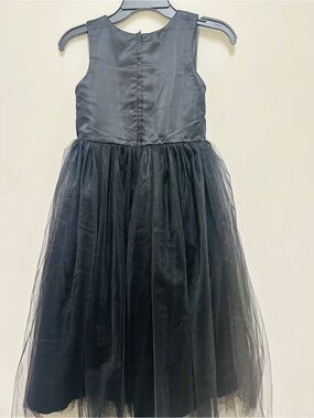 Black Tulle Formal Dress for Kids - Sleeveless Party Gown